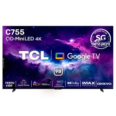 מסך 98 TCL C755 MINI LED